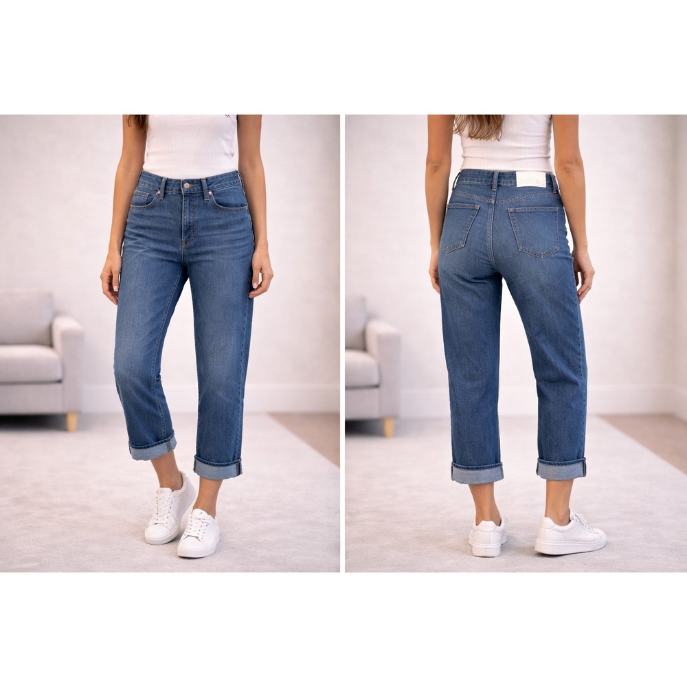 Straight Leg Women’s Jeans in Medium Blue